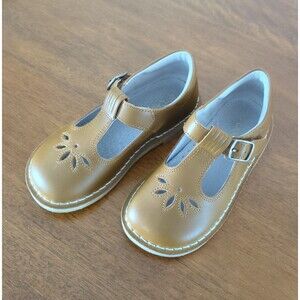 L'AMOUR Sienna Vintage Inspired Appleseed Mary Jane in Camel size 11 EUC